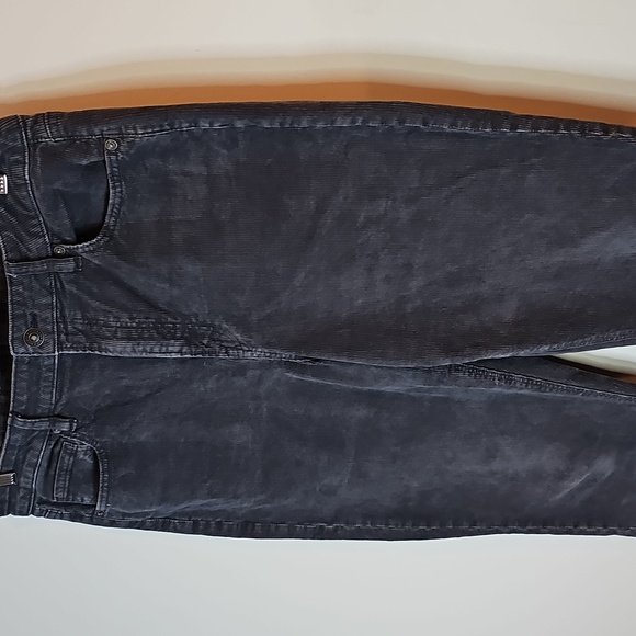 American Eagle Stretch Size 12 Corderoy Mom Straight Leg Jeans - Dark Gray - Picture 2 of 8